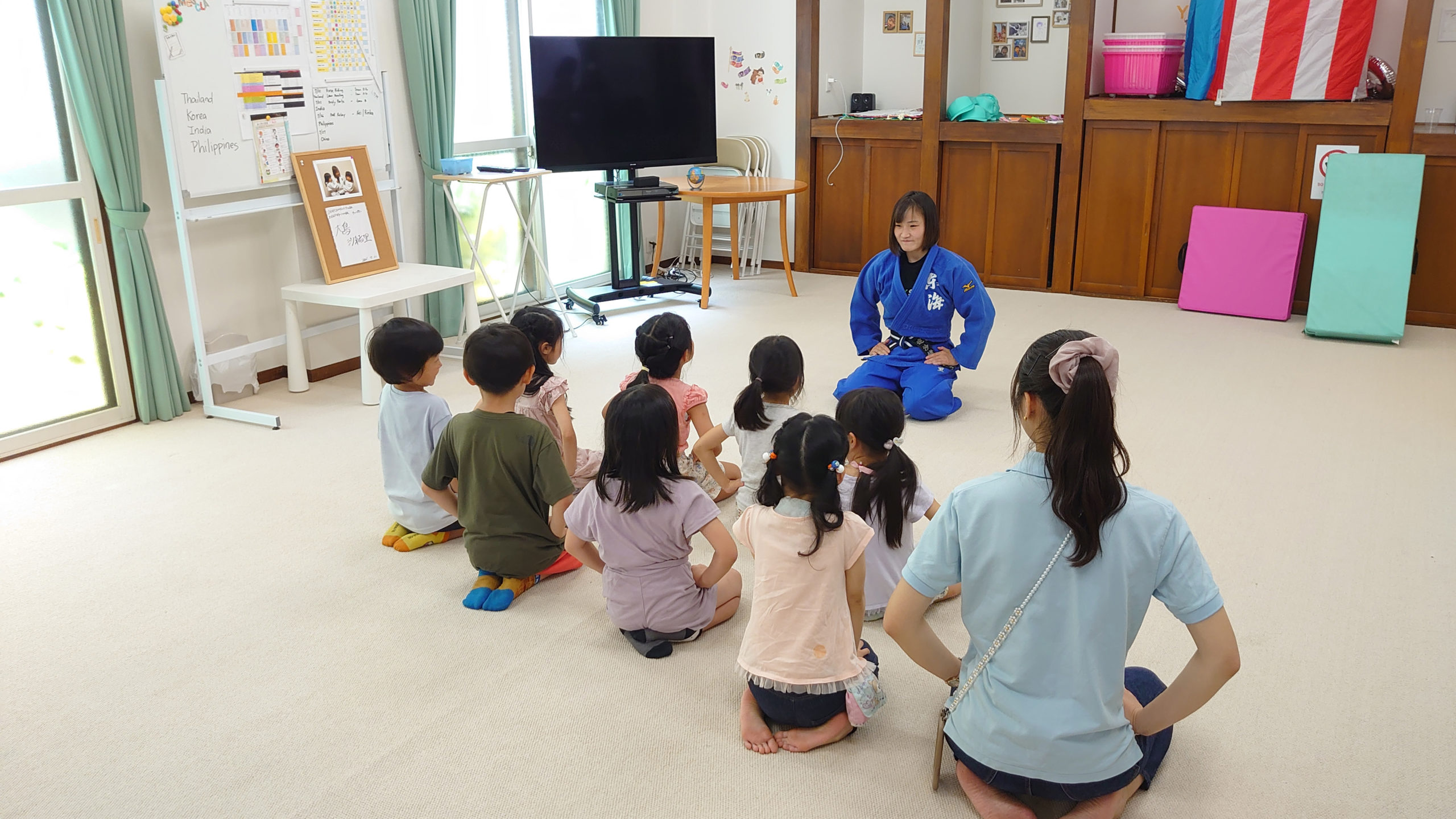 大島沙緒里選手の柔道教室